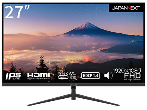 【送料無料】JAPANNEXT JN-IPS270FLFHD-C65W 液晶ディスプレイ/ 27型/ 1920×1080/ HDMI×1、USB Type-C×..