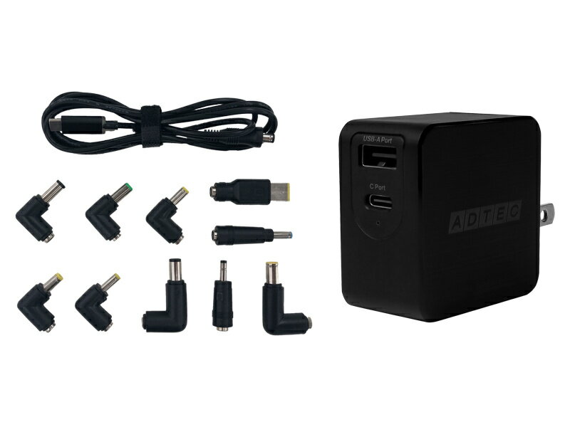 yzAhebN APD-A065AC-wM-BK Power DeliveryΉ GaN AC[d/ 65W/ USB Type-A 1|[g Type-C 1|[g/ ubN  }`vOP[uZbgy݌ɖڈ:񂹁z| d ACA_v^