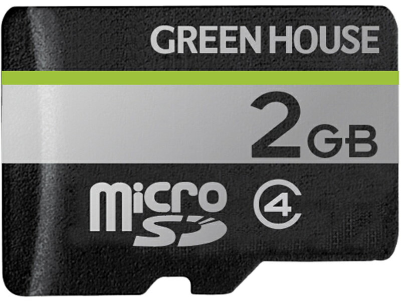 GREEN HOUSE GH-SDM-D2G microSDカード クラス4 2GB【在庫目安:お取り寄せ】