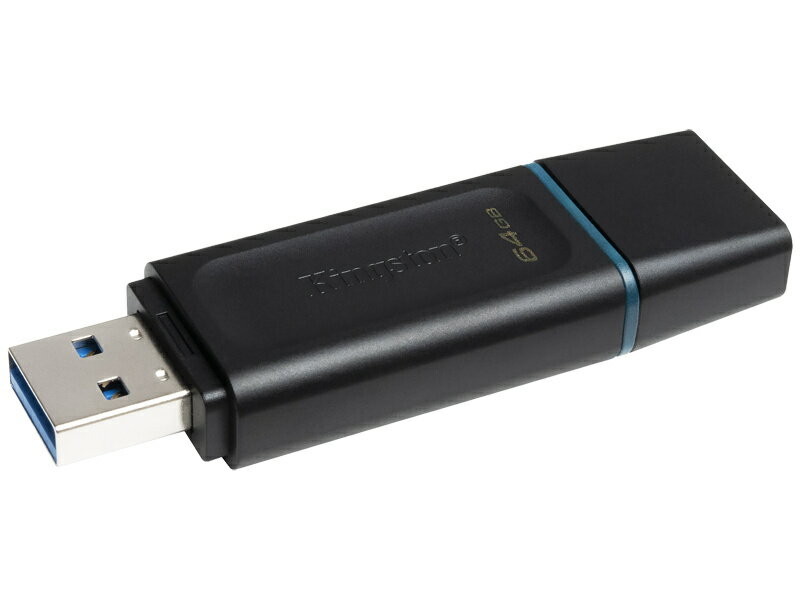 64GB USB3.2 Gen 1メモリー DataTraveler Exodia (Black + Teal) 5年センドバック保証　Kingston DataTraveler Exodia。キャップ式でコネクタを保護。USB3.2 Gen1。 詳細スペック 電気用品安全法(本体)非対象 電気用品安全法(付属品等)非対象 電気用品安全法(備考)交流電源に接続しない