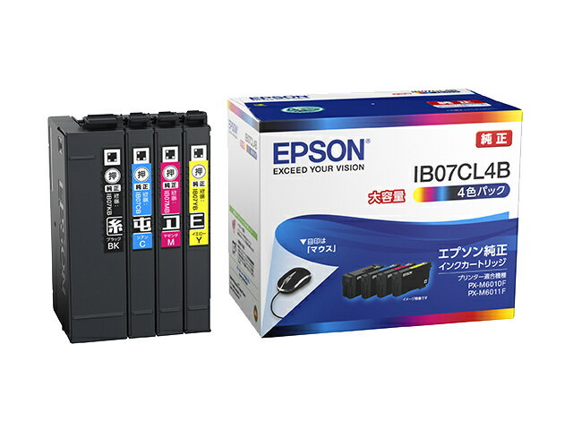 【在庫目安:あり】【送料無料】EPSON IB07CL4B ビジネスインクジェット用 インクカートリッジ（4色パック）/ 大容量インク 複合機 インク インクカートリッジ インクタンク 純正