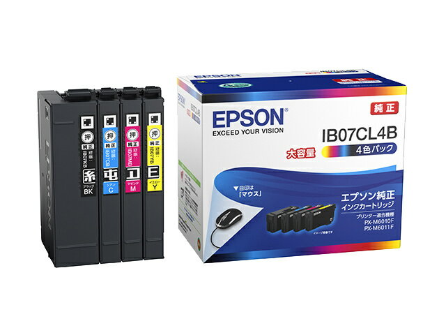 【送料無料】EPSON IB07CL4B ビジネスインクジェット用 インクカートリッジ（4色パック）/ 大容量イン..