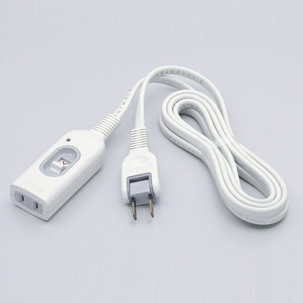 ELPA W-S1005B(W) スイッチ付延長コード 0.5m ホワイト【在庫目安:お取り寄せ】