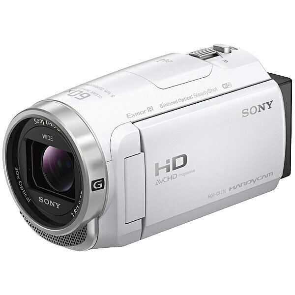 【在庫目安:あり】【送料無料】SONY(VAIO) HDR-CX680/W デジタルHDビデオカメラレコーダー Handycam CX680 ホワイト