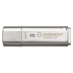 【送料無料】キングストン IKLP50/64GB 64GB セキュリティUSB3.2 Gen1 フラッシュドライブ IronKey Locker+ 50【在庫目安:お取り寄せ】