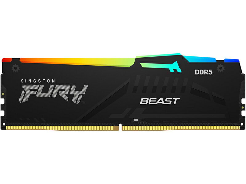 【送料無料】キングストン KF552C40BBA-16 16GB DDR5 5200MT/ s CL40 DIMM FURY Beast Black RGB XMP【在庫目安:お取り寄せ】