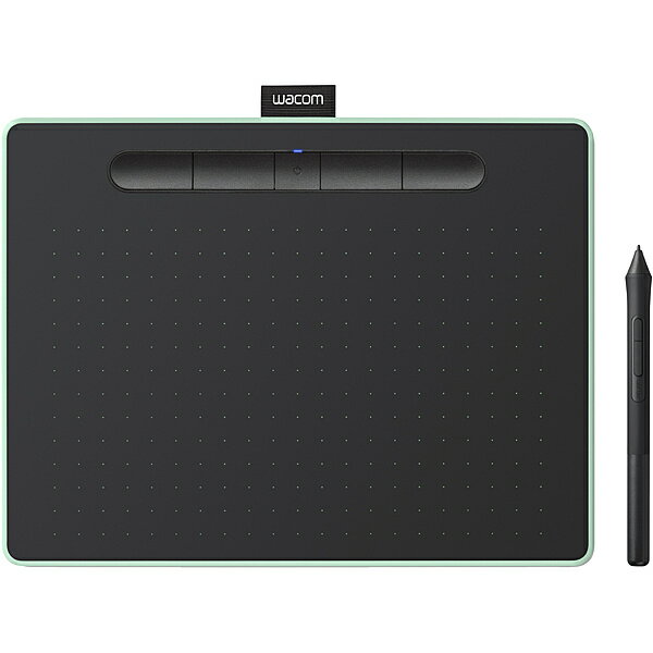 Wacom Intuos Medium ワイヤレス ピスタチオグリーン 従来モデルと同じ描画エリアながら、よりスリムで薄いデザインになった入門用ペンタブレット。Bluetooth接続可能モデル　サイズ：ミディアム　色：ピスタチオグリーン