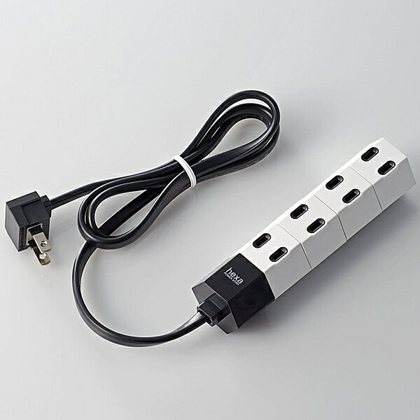 Rakuten - ELECOM T-HX7-2410WH デザインタップ/ hexa/ 回転/ 4個口/ 1.0m/ ホワイト【在庫目安:お取り寄せ】| 電源タップ サーバー用電源タップ サーバー 電源コード タップ 電源 コンセント コード