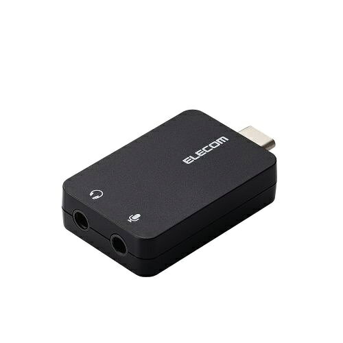 Audio - ELECOM USB-CADC01BK USBオーディオ変換アダプタ/ USB Type-C/ 直差し/ ブラック【在庫目安:お取り寄せ】