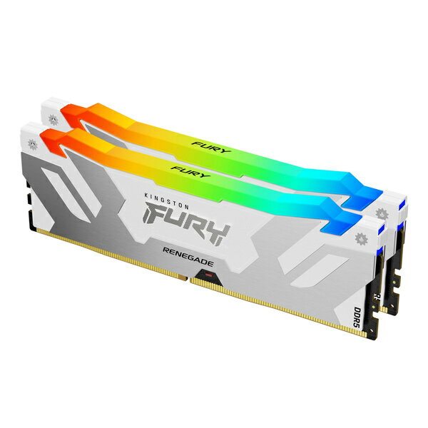 32GB DDR5 7600MT/s CL38 DIMM (Kit of 2) FURY Renegade RGB White XMP 永久保証(終息品の場合は修理もしくは、その時点でのキャッシュバックになります。)