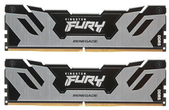 【送料無料】キングストン KF564C32RSK2-96 96GB DDR5 6400MT/ s CL32 DIMM (Kit of 2) FURY Renegade Silver XMP【在庫目安:お取り寄せ】