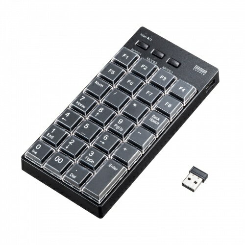 【送料無料】サンワサプライ NT-WL26BK プログラマブルテンキー（2.4Gモデル）【在庫目安:お取り寄せ】