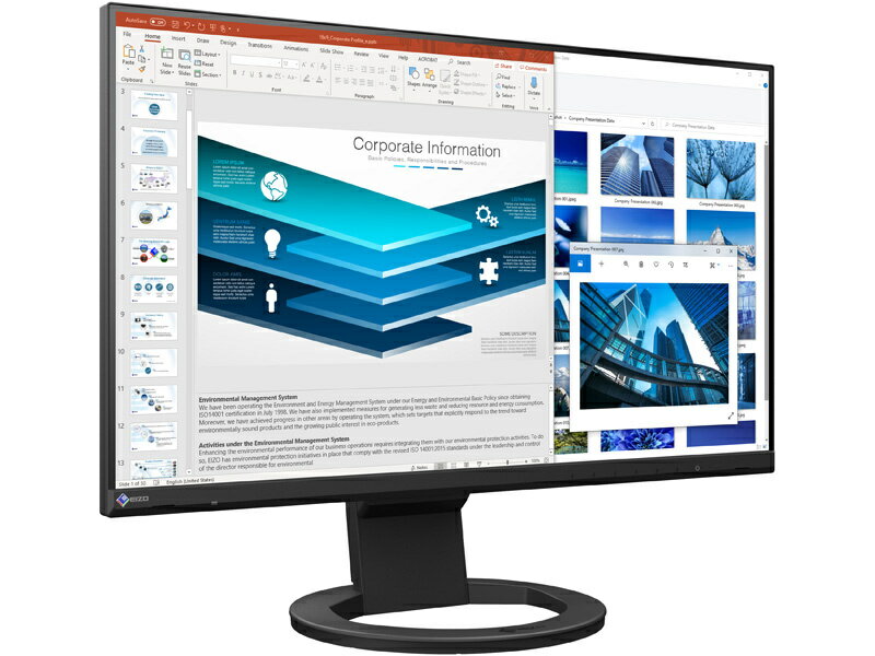【送料無料】EIZO EV2480-ZBK 液晶ディスプレイ 23.8型/ 1920×1080/ HDMI、DisplayPort、USB Type-C/ ブラック/ スピーカー：あり【在庫目安:お取り寄せ】| 家電 ディスプレイ その1