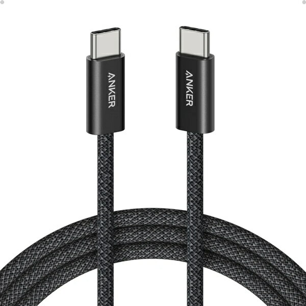 樂天商城 - アンカー・ジャパン A8060112 Anker Zolo USB-C ＆ USB-C ケーブル (240W 高耐久ナイロン) 1.8m ブラック【在庫目安:僅少】