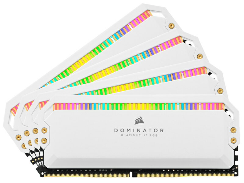 yzRZA() CMT64GX4M4K3600C18W DDR4 3600MHz 64GB(16GBx4) DIMM 18-19-19-39 DOMINATOR PLATINUM RGB White Heatspreaders RGB LEDy݌ɖڈ:񂹁z