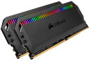 【送料無料】コルセア(メモリ) CMT64GX4M2E3200C16 DDR4 3200MHz 64GB(32GBx2) DIMM Unbuffered 16-20-20-38 DOMINATOR PLATINUM RGB Black 1.35V【在庫目安:お取り寄せ】