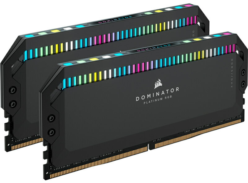 yzRZA() CMT64GX5M2X5600C40 DDR5 5600MHz 64GB(32GBx2) UDIMM 40-40-40-77 DOMINATOR PLATINUM RGB Black RGB LED 1.25Vy݌ɖڈ:񂹁z