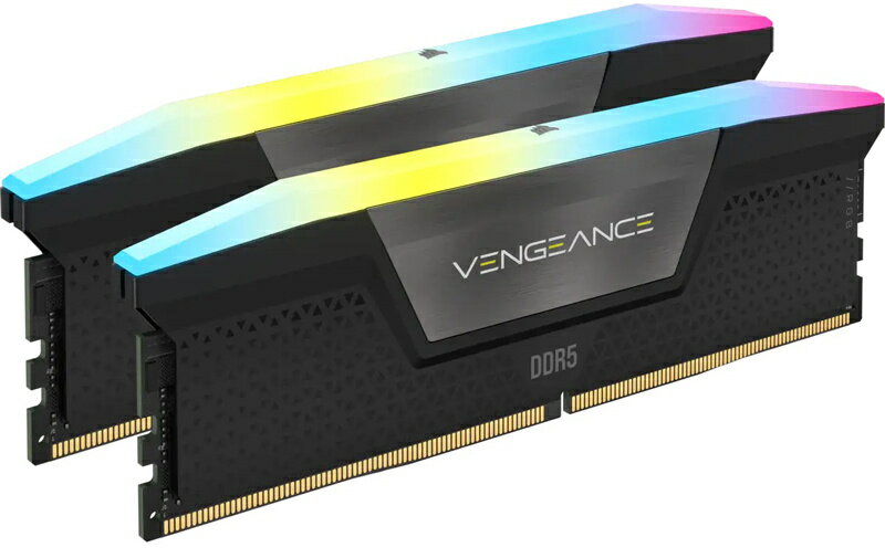 yzRZA() CMH64GX5M2B6000Z40 DDR5 6000MT/ s 64GB(32GBx2) UDIMM 40-40-40-77 XMP 3.0 VENGEANCE RGB DDR5 Black 1.35Vy݌ɖڈ:񂹁z