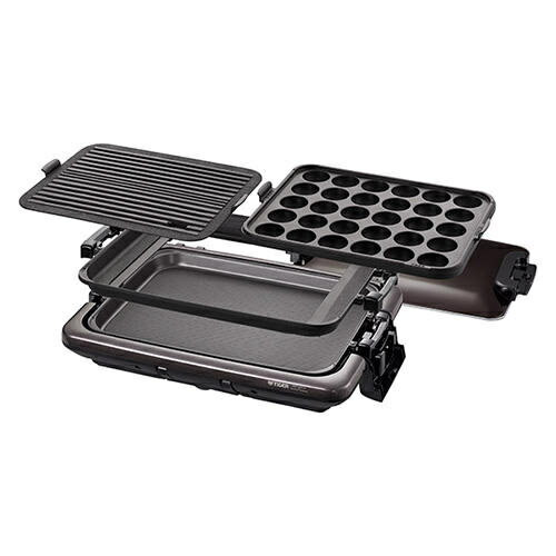 【送料無料】タイガー魔法瓶 CRV-G301T ホットプレート ＜これ1台＞ プレート3枚タイプ ブラウン【在庫目安:僅少】