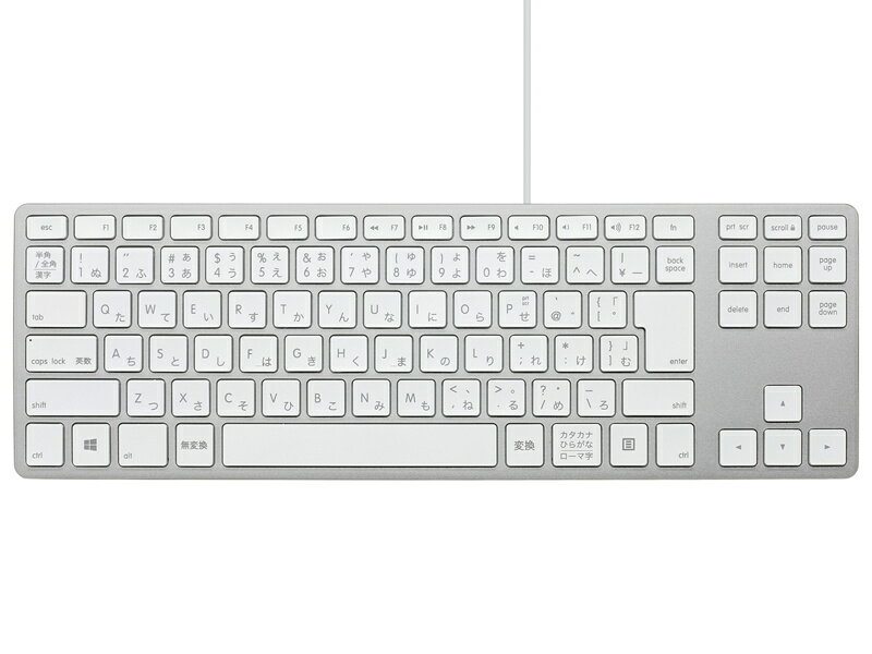 【送料無料】ダイヤテック FK308PCS-JP Matias Wired Aluminum Tenkeyless Keyboard for PC - Silver 日本語配列【在庫目安:お取り寄せ】| パソコン周辺機器