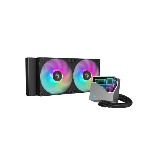 【送料無料】Deepcool R-LT240-BKAMNC-G-1 LT240 ARGB/ 240mm水冷CPUクーラー/ ブラック/ インフィニティミラー水冷ブロック/ 第5世代ポンプ/ FD12 ARGBファン/ Intel LGA1851/ 1700/ 1200/ 1151/ 1150/ 1155/ AMD AM5/ AM4