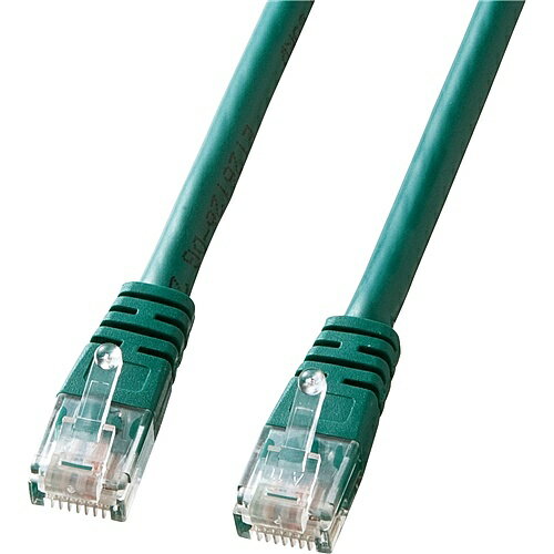 サンワサプライ KB-T5T-10GN エンハンスドカテゴリ5単線LANケーブル（10m・グリーン）【在庫目安:お取り寄せ】| パソコン周辺機器 ケーブル カテゴリ5E LANケーブル LAN ストレート Cat5E 5E LAN端子