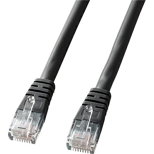 サンワサプライ KB-T5T-01BKN エンハンスドカテゴリ5単線LANケーブル（1m・ブラック）【在庫目安:お取り寄せ】| パソコン周辺機器 ケーブル カテゴリ5E LANケーブル LAN ストレート Cat5E 5E LAN端子