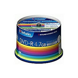 Verbatim DHR47JP50V3 DVD-R(Data) 1回記録用 4.7GB 1-16倍速 50枚スピンドルケース 50P(ホワイト)【在庫目安:お取り…