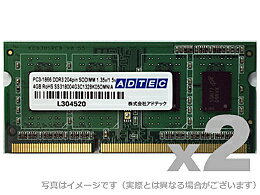 【送料無料】アドテック ADM14900N-L8GW Mac用 DDR3L-1866 204pin SO-DIMM 8GB×2枚【在庫目安:お取り寄せ】