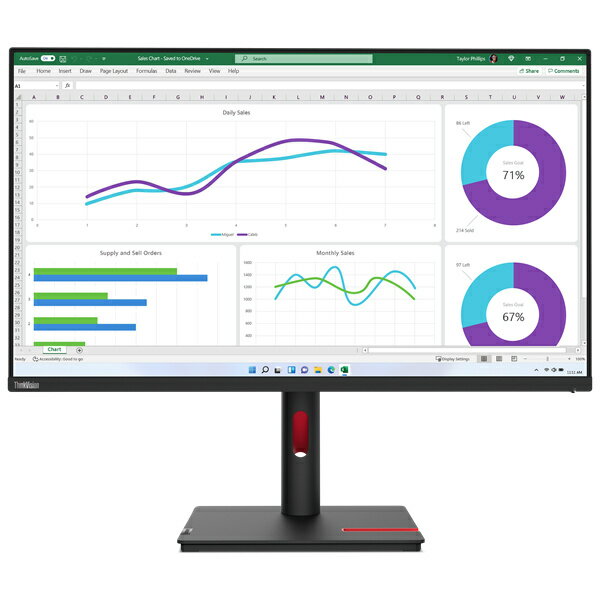【送料無料】レノボ・ジャパン 63D3GAR1JP ThinkVision T32h-30 （31.5型/ 2560×1440/ DisplayPort x1、HDMI x1、USB Type-C x1/ 黒/ スピーカーなし）【在庫目安:お取り寄せ】