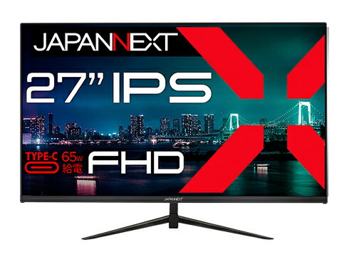 【在庫目安:あり】【送料無料】JAPANNEXT JN-IPS27FHD-C65W 液晶ディスプレイ 27型/ 1920×1080/ HDMI×1、USB-C×1/ ブラック/ スピーカー有/ 2年保証