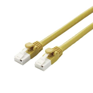 ELECOM LD-GPAT/YL2/RS LANケーブル/ CAT6A対応/ EU RoHS指令準拠/ 爪折れ防止/ 簡易パッケージ仕様/ 2.0m/ イエロー【在庫目安:お取り寄せ】