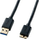 サンワサプライ KU30-AMC10BK USB3.0対応マイクロケーブル（USB IF認証タイプ・ブラック・1m）【在庫目安:お取り寄せ】