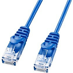 サンワサプライ LA-SL6-01BL カテゴリ6極細LANケーブル（1m・ブルー）【在庫目安:お取り寄せ】| パソコ..
