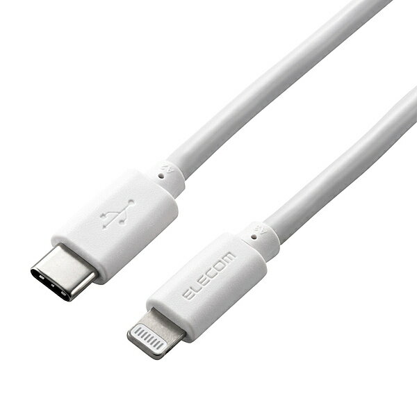 ELECOM MPA-CLY20WH USB-C to Lightning֥/ 餫/ 2.0m/ ۥ磻ȡں߸ܰ:󤻡