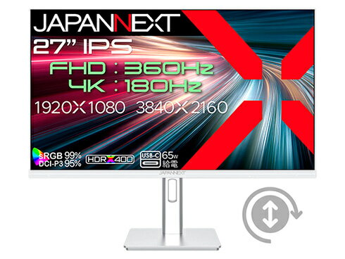 ̵JAPANNEXT JN-IPS27G1836UF-HSPC6 ߥ󥰱վǥץ쥤 27/ 38402160/ HDMI2DP1USB-C1/ ۥ磻/ ԡͭ/ 2ǯݾڡں߸ܰ:Ͼ