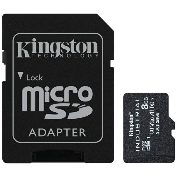 キングストン SDCIT2/8GB 8GB microSDHC UHS-I Class 10 産業グレード温度対応カード + SDアダプタ付属【在庫目安:お取り寄せ】