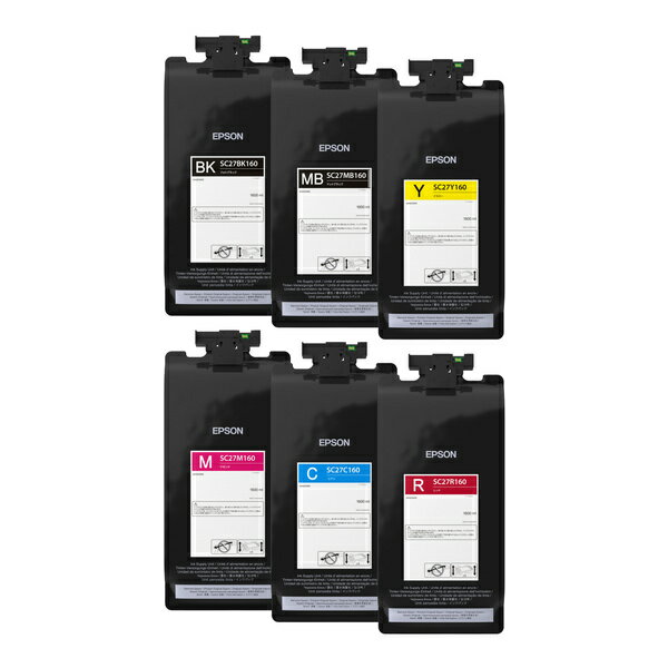 【送料無料】EPSON SC27SET SureColor用　スターターインクセット/ レッドモデル用6色セット（1600ml）【在庫目安:お取り寄せ】| 複合機 インク