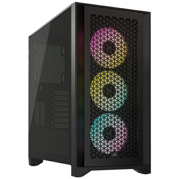 【送料無料】コルセア(メモリ) CC-9011240-WW ミドルタワー型PCケース iCUE 4000D RGB Airflow Tempered Glass Mid-Tower Black【在庫目安:お取り寄せ】