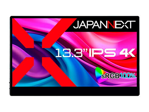 【在庫目安:あり】【送料無料】JAPANNEXT JN-MD-IPS133UHDR-T タッチパネル対応モバイルモニター 13.3型/ 3840×2160/ HDMI、USB-C×1/ ブラック/ スピーカー有/ 2年保証