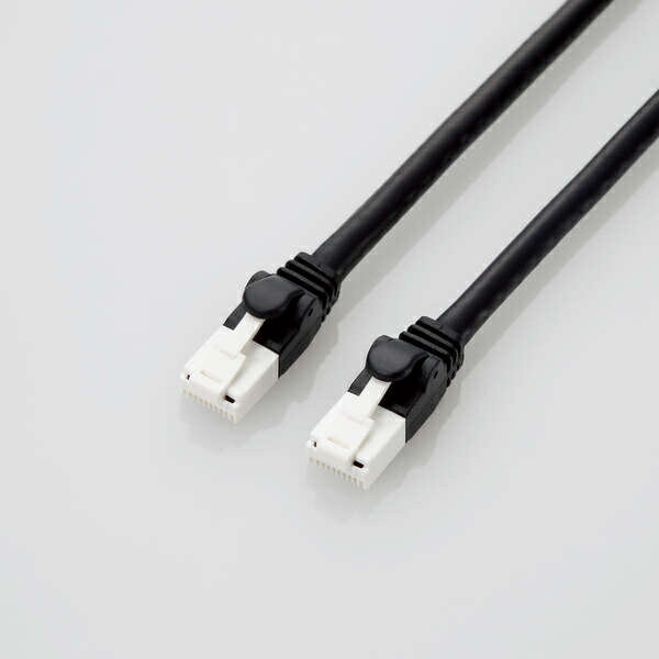 ELECOM GM-LDGPAT/BK20 LANケーブル/ PS5対応/ CAT6A準拠/ 爪折れ防止/ 2.0m/ ブラック【在庫目安:お取り寄せ】