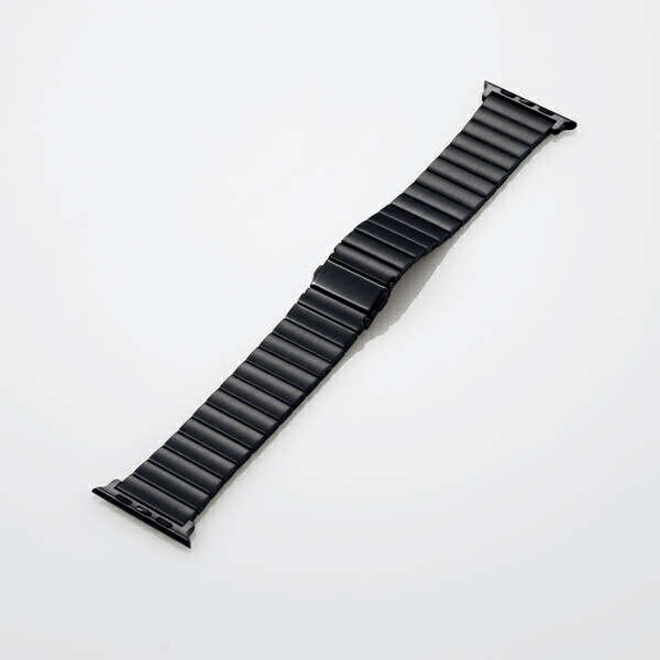 【送料無料】ELECOM AW-44BDSS1BK Apple Watch 44/ 42mm用バンド/ ステンレス/ 1連タイプ/ ブラック【在庫目安:お取り寄せ】