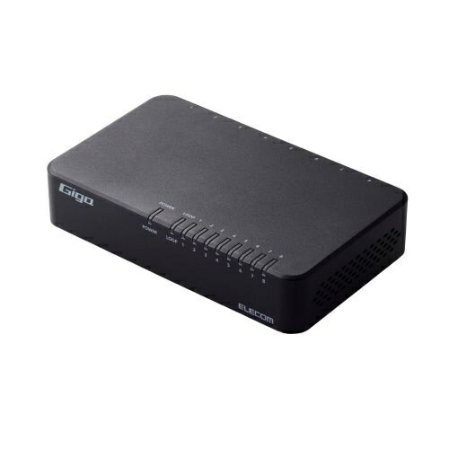 【在庫目安:あり】【送料無料】ELECOM EHC-G08PA4-B Giga対応スイッチングHub/ 8ポート/ プラスチック筐体/ 電源外付モデル/ ブラック| パソコン周辺機器 スイッチングハブ L2スイッチ