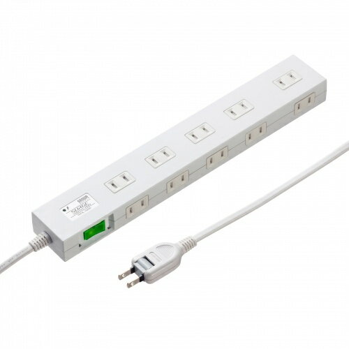 サンワサプライ TAP-SP2110N-1W 雷ガードタップ(10個口・1m・ホワイト)【在庫目安:お取り寄せ】 サンワサプライ TAP-SP2110N-1W 雷ガードタップ(10個口・1m・ホワイト)【在庫目安:お取り寄せ】
