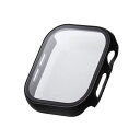 ELECOM AW-24AFCGOCBK Apple Watch 46mm/ フルカバーケース/ プレミアムガラス/ ゴリラ/ セラミックコート/ ブラック【在...