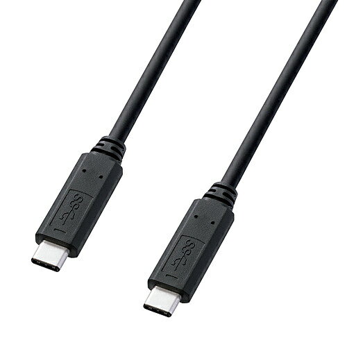 サンワサプライ KU30-CCP310 USB3.1 Type C Gen1 PD対応ケーブル（1m・ブラック）【在庫目安:お取り寄せ】