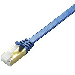 ELECOM LD-TWSFT/BM20 ツメ折れ防止フラットLANケーブル(Cat7準拠)/ 2.0m/ ブルーメタリック【在庫目安..