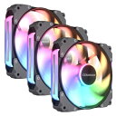 【送料無料】COUGAR CF-APR12HB3-RGB Apolar 120 ARGB 3 Fan Pack/ 120mm ARGBケースファン3個入りパック/ ブラック/ シームレスなデイジーチェーン接続/ 高耐久HDB採用/ 振動を分散するQ-Stop減衰システム