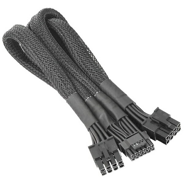 Thermaltake AC-063-CN1NAN-A1 PCIe 5.0 スプリッターケーブル Sleeved PCIe Gen 5 Splitter Cable (Dual 8Pin to 12 4Pin) 60cm【在庫目安:お取り寄せ】