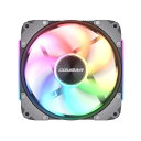 COUGAR CF-APR12HB-RGB Apolar 120 ARGB/ 120mm ARGBケースファン/ ブラック/ シームレスなデイジーチェーン接続/ 高耐久HDB採用/ 振動を分散するQ-Stop減衰システム【在庫目安:お取り寄せ】
